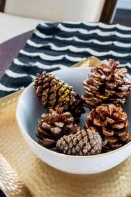 Glitter Scented Pinecones Craft and Decor